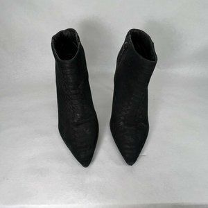 Steve Madden Stiletto Romper Bootie Women’s Size 10M Black Leather